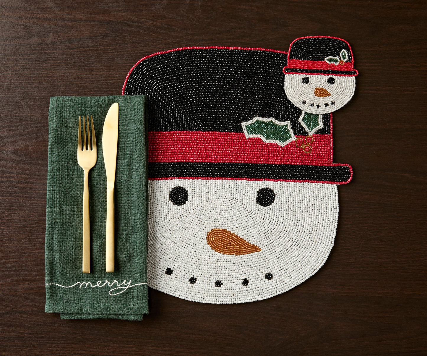 Handcrafted Snowman Beaded Coasters