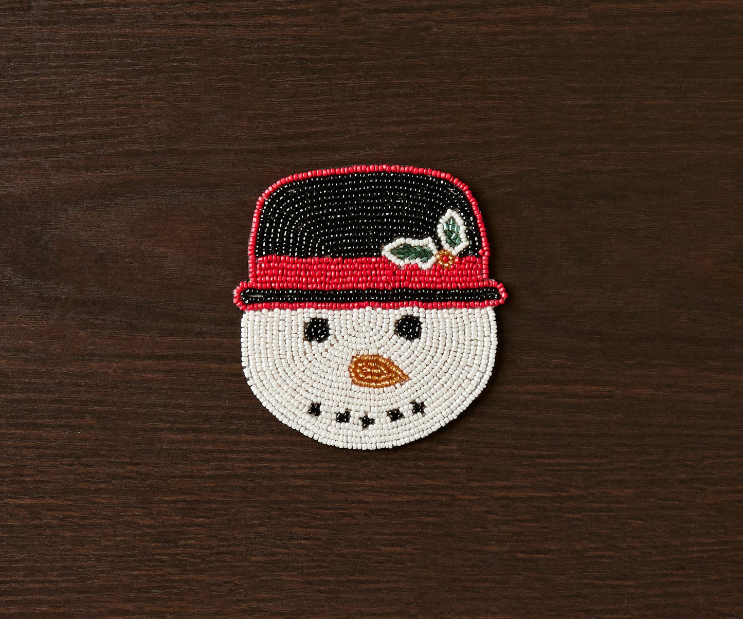 Handcrafted Snowman Beaded Coasters