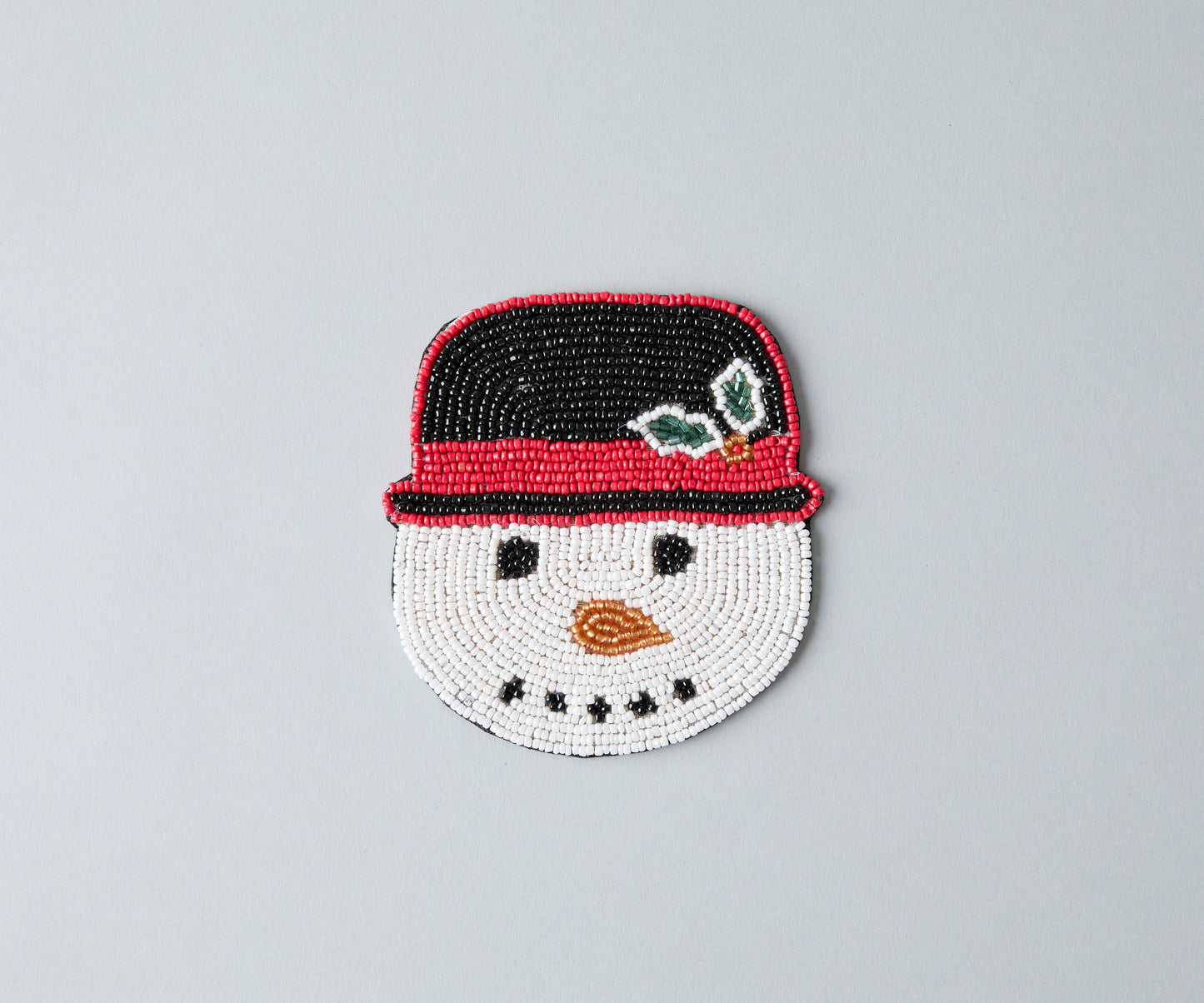 Handcrafted Snowman Beaded Coasters